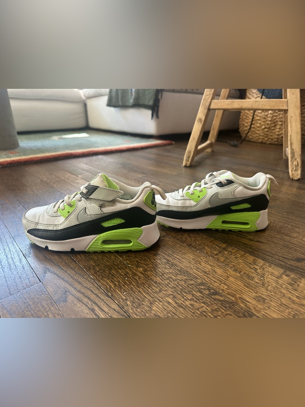 Nike Kids' Air Max Trainer in White and Volt